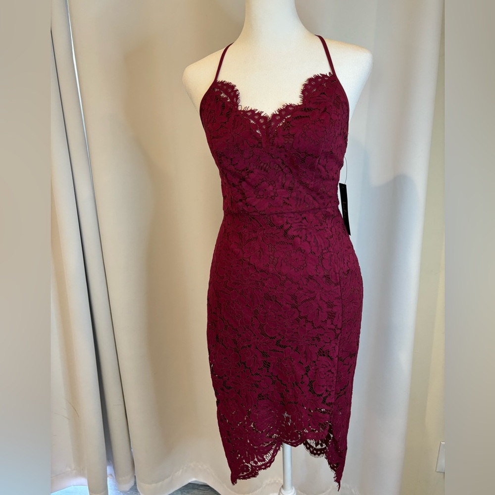 Lulus Extra Small Burgundy Dress